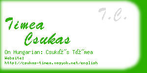 timea csukas business card